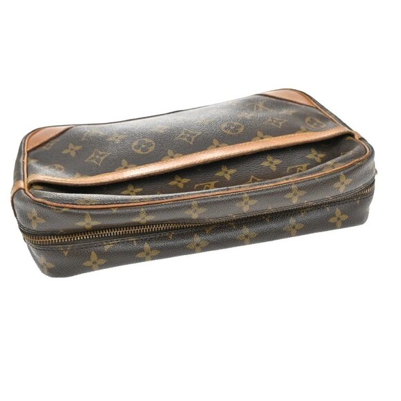 LOUIS VUITTON Compiegne 28 Clutch Bag Monogram Leather Brown GHW M51845 65EE819 - Picture 5 of 15